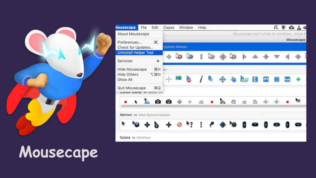 How do I remove or reset my cursor to the default on macOS after using Mousecape